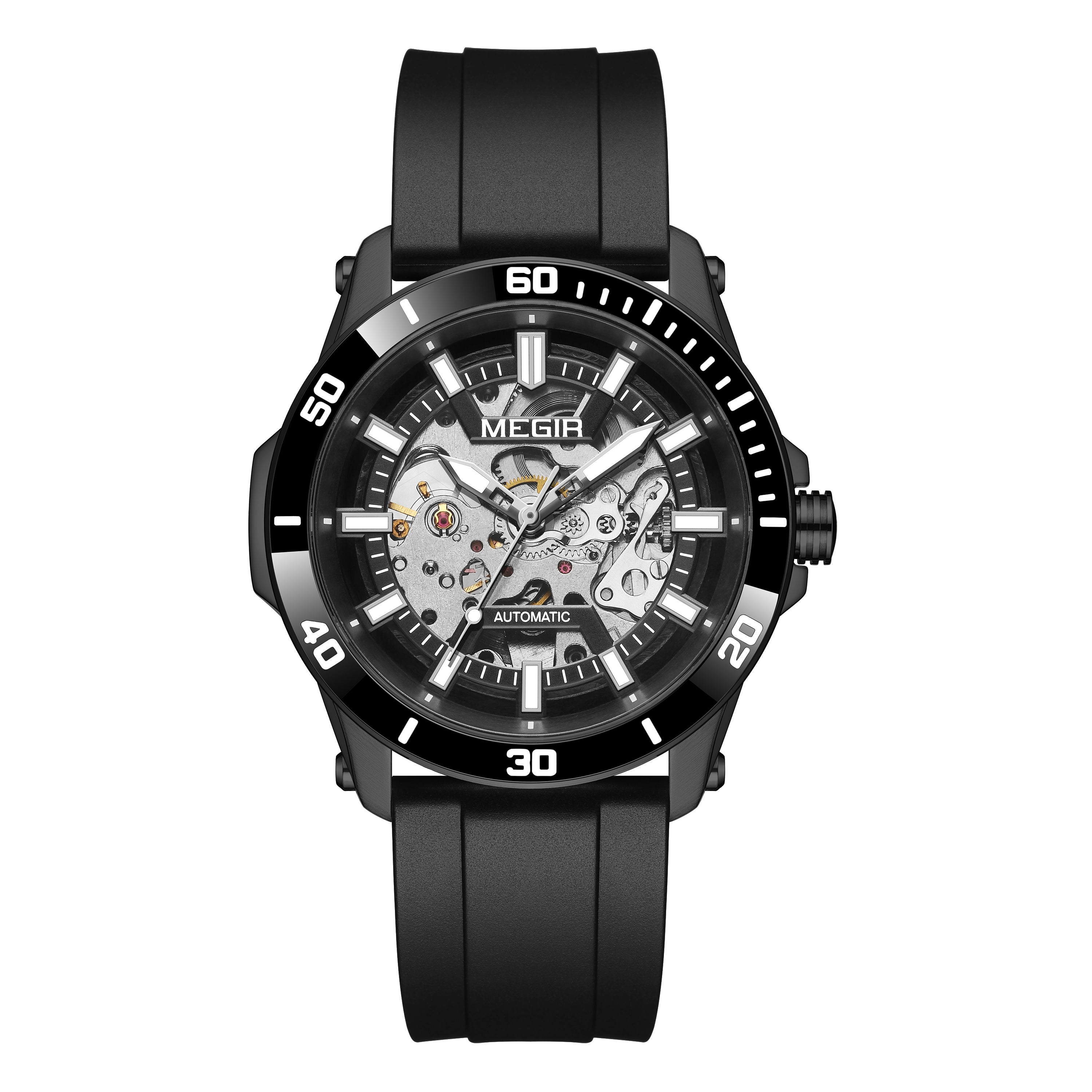 New Luxury Design Skeleton Face Mechanical Watch - Stainless Steel Waterproof