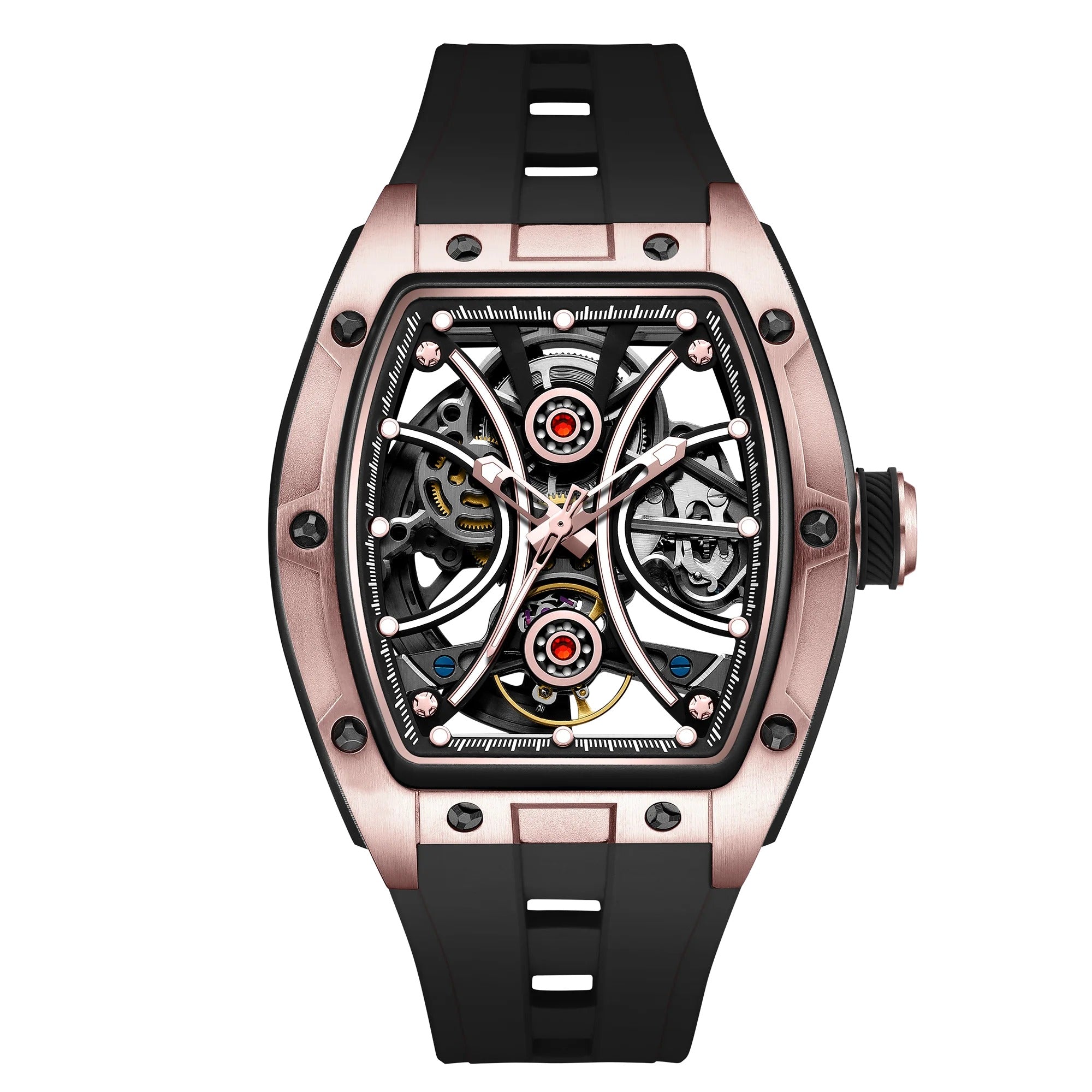 JC-9-198G-4 Tourbillon Skeleton Men’s Watch