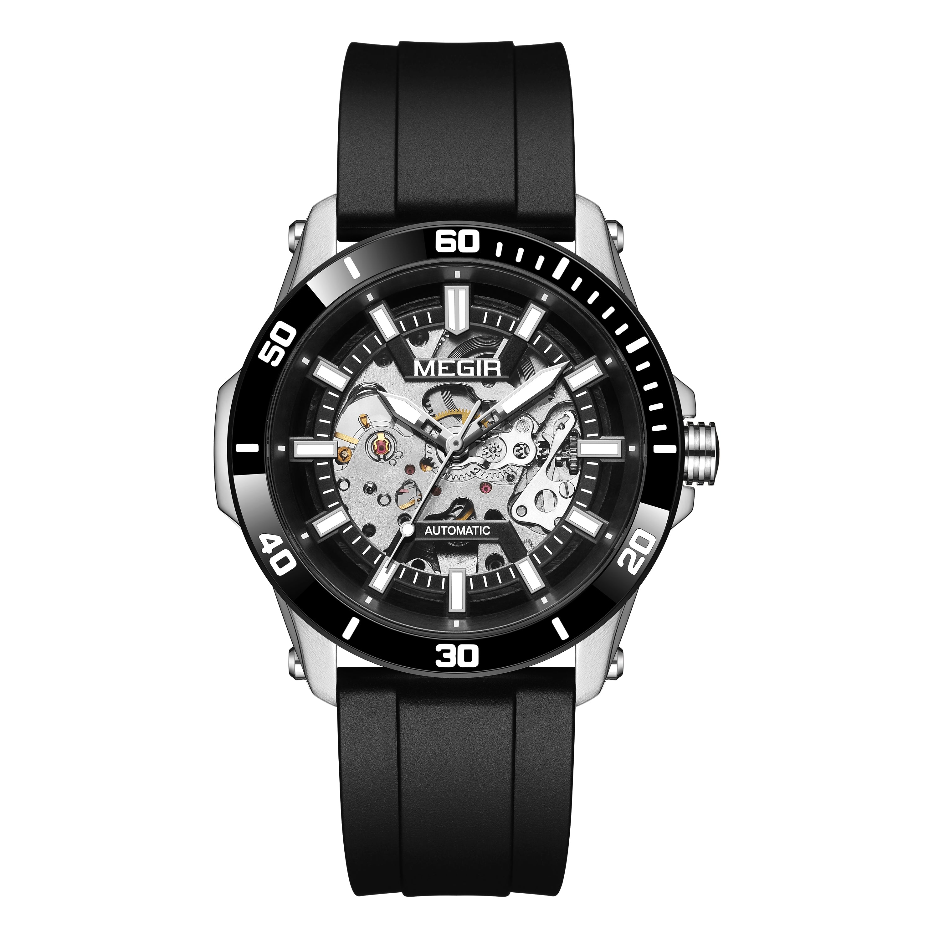 New Luxury Design Skeleton Face Mechanical Watch - Stainless Steel Waterproof