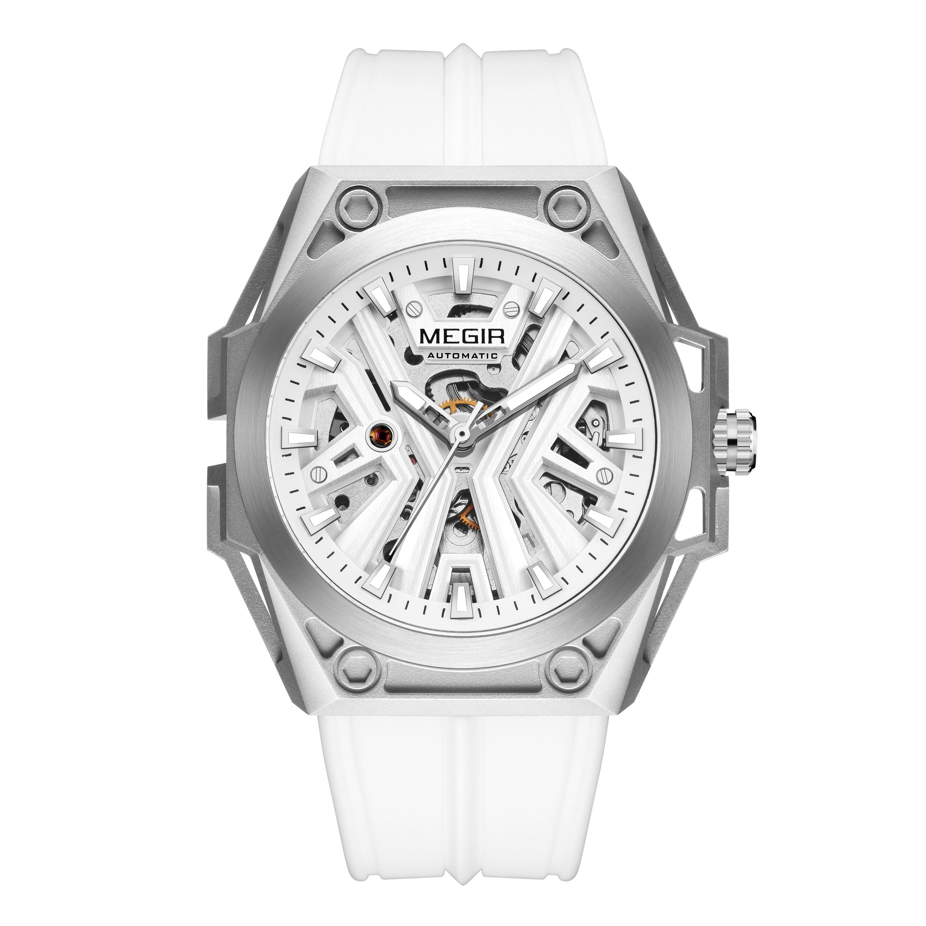 New Luxury Design Skeleton Face Mechanical Watch - Stainless Steel Waterproof