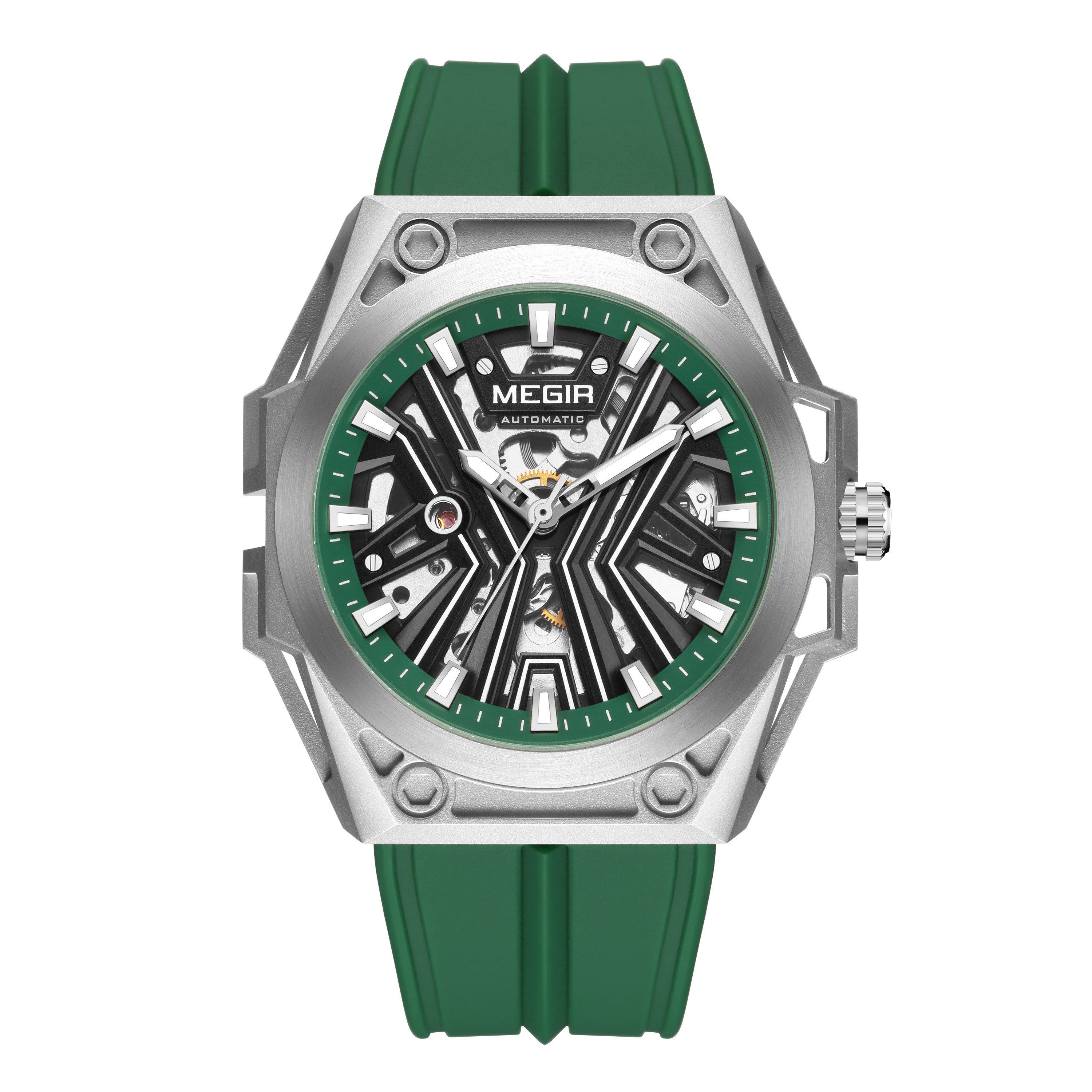 New Luxury Design Skeleton Face Mechanical Watch - Stainless Steel Waterproof