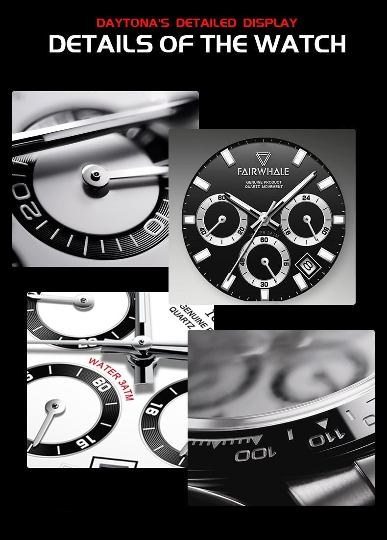 New Fashion Chronograpg High Quality Luxury Men's Waterproof Watch - Zavion Watches Store