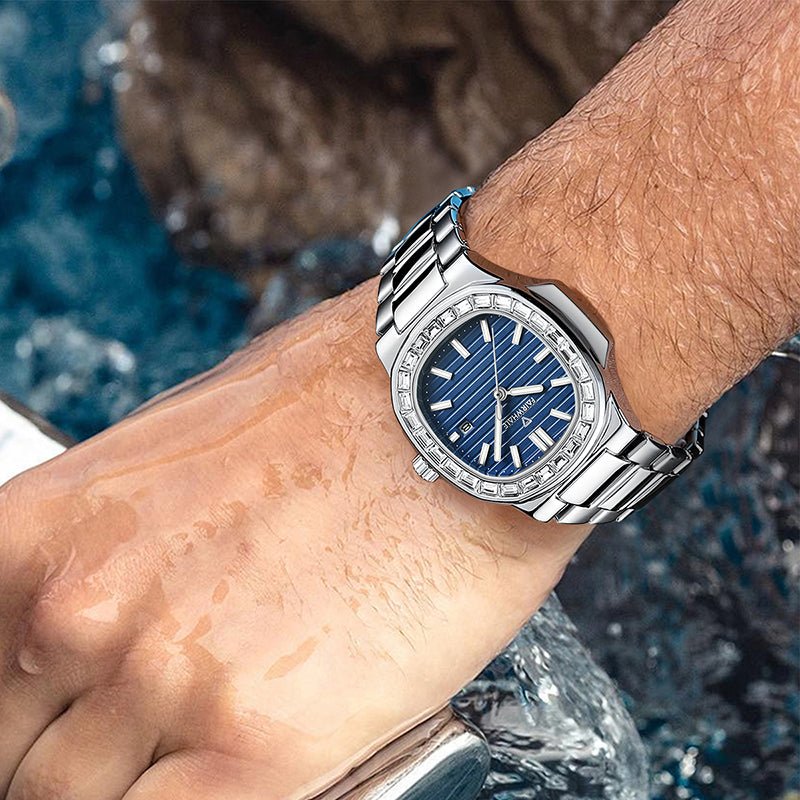 New Luxury Men Watch Stainless Steel Fashion Quartz Waterproof Watch - Zavion Watches Store