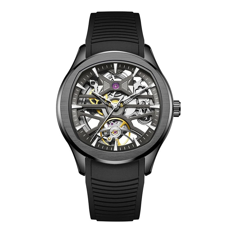 JC-9-204G-5 Automatic Skeleton Men’s Watch – Steel Case & Strap