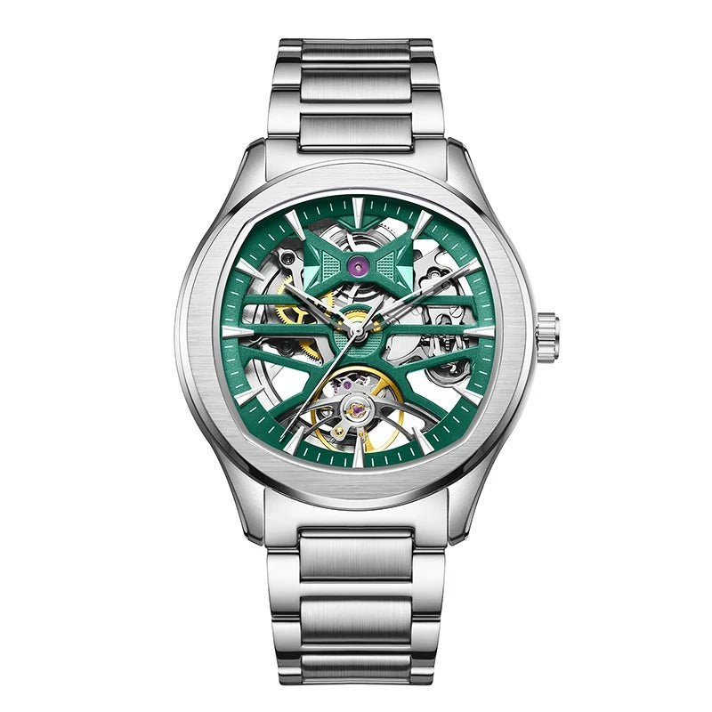 JC-9-204G-5 Automatic Skeleton Men’s Watch – Steel Case & Strap