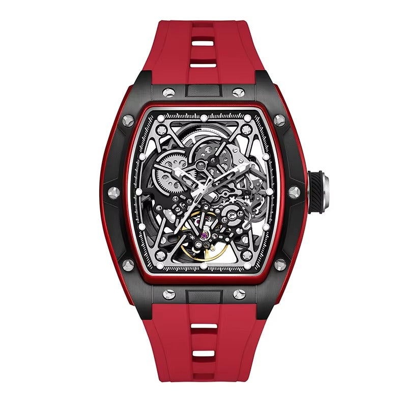 198G-3 Mechanical Watch Steel Case Automatic Waterproof Automatic Watch Luxury Hollow Dial