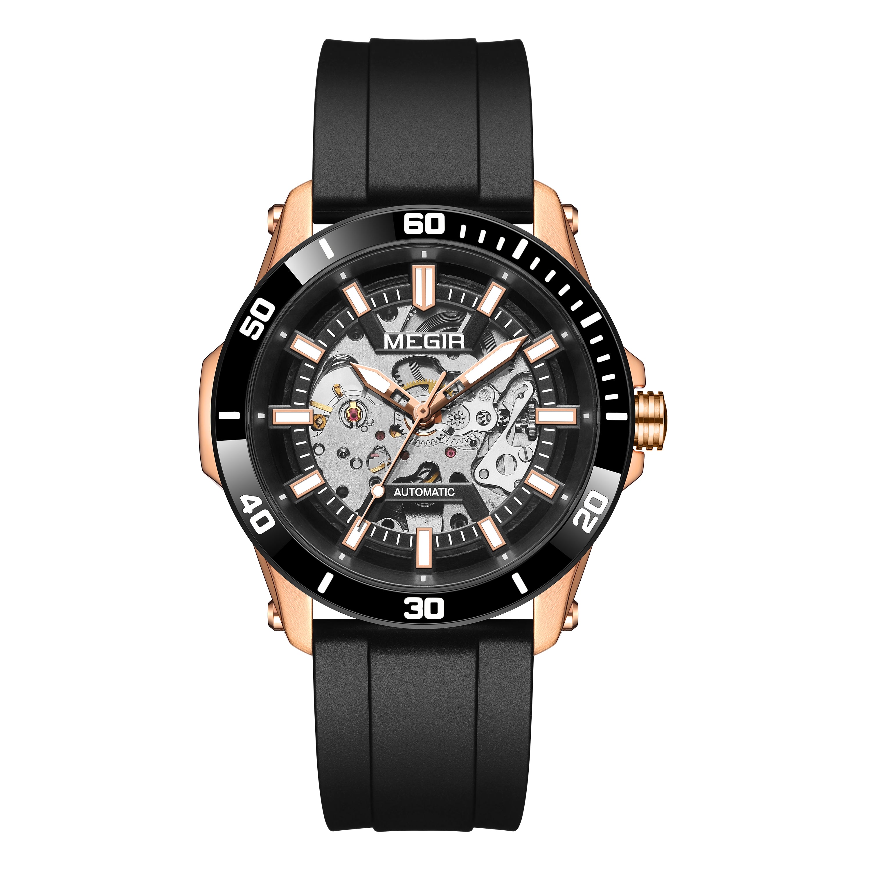 New Luxury Design Skeleton Face Mechanical Watch - Stainless Steel Waterproof