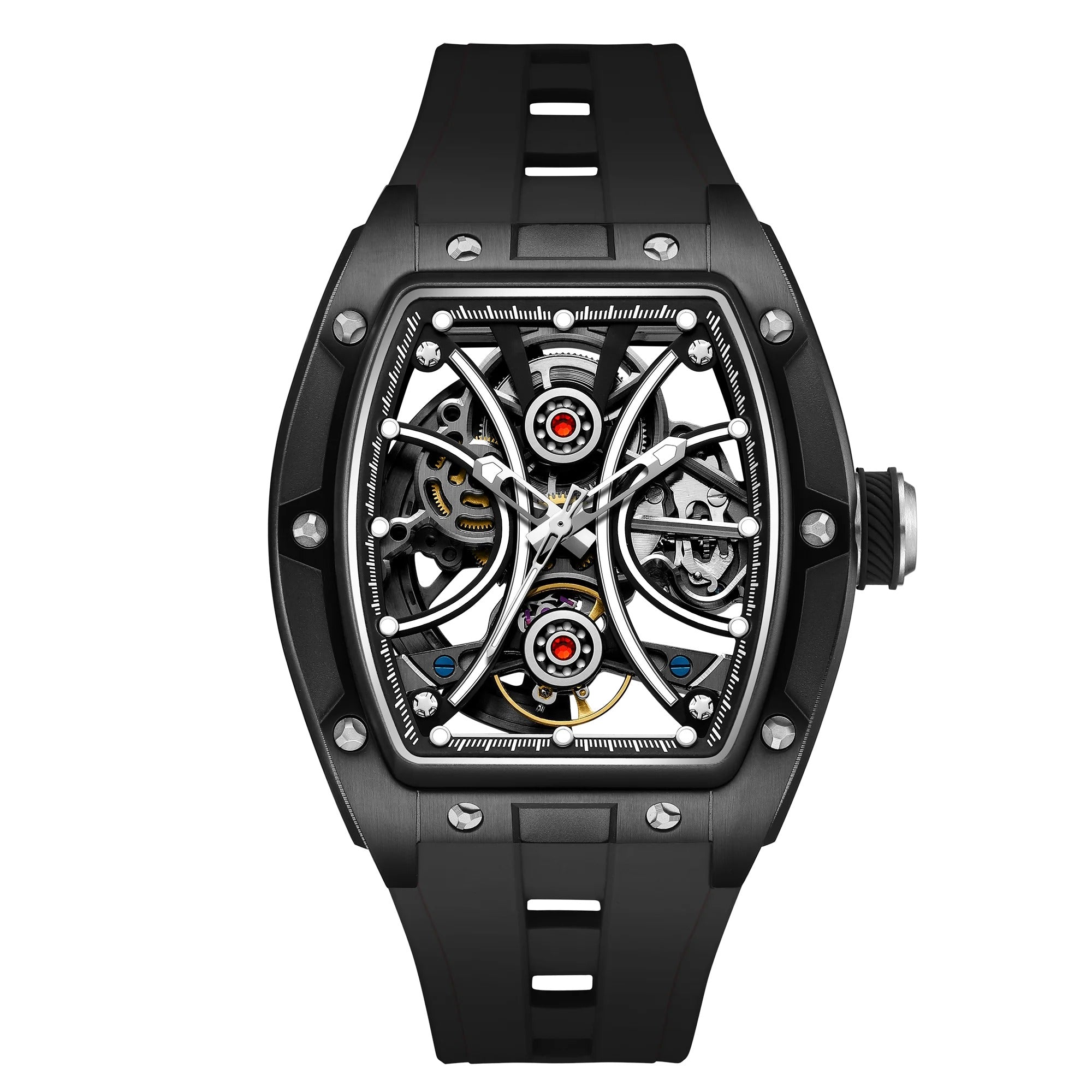 JC-9-198G-4 Tourbillon Skeleton Men’s Watch