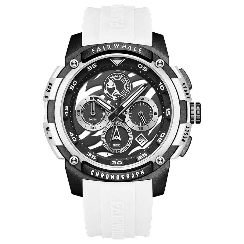 New Luxury Chronograph Rubber Strap Waterproof Watch - Zavion Watches Store