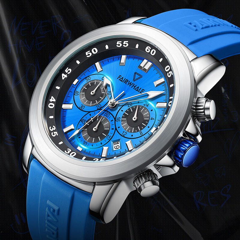 New Luxury Design Multi-Hand Chronograph With Silicon Straps Waterproof Watch - Zavion Watches Store