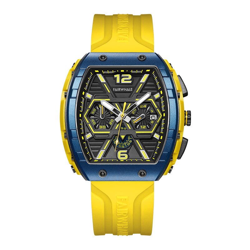 New Luxury Multi-Hand Chronograph Rubber Strap Waterproof Watch - Zavion Watches Store