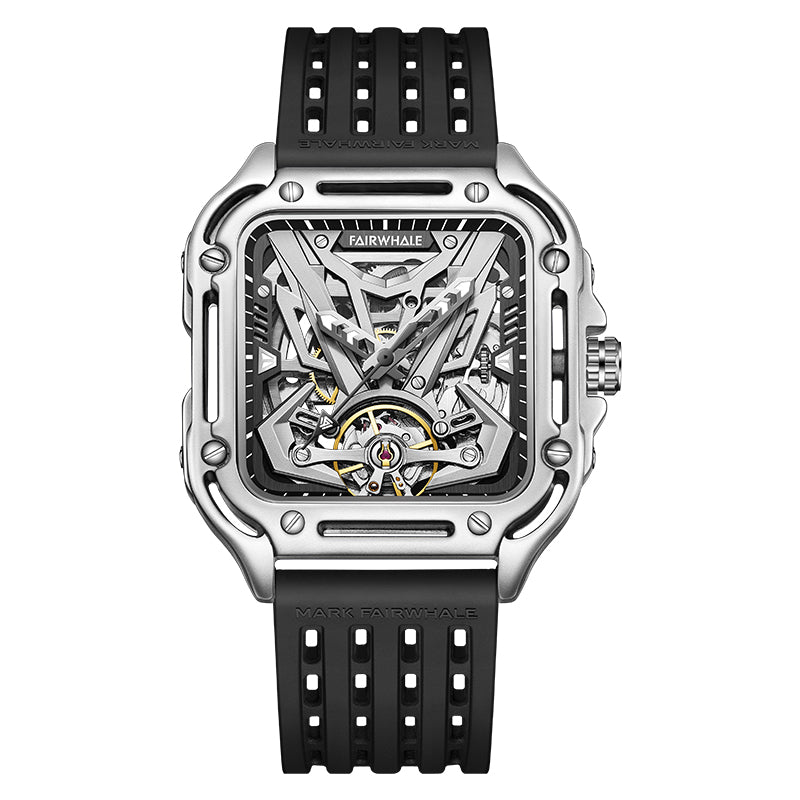 New Luxury Skeleton Dial Rubber Strap Automatic & Waterproof Watch - Zavion Watches Store