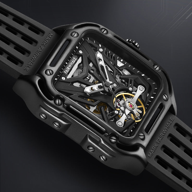 New Luxury Skeleton Dial Rubber Strap Automatic & Waterproof Watch - Zavion Watches Store