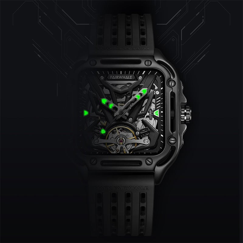 New Luxury Skeleton Dial Rubber Strap Automatic & Waterproof Watch - Zavion Watches Store