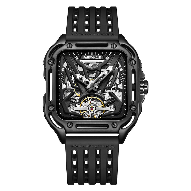 New Luxury Skeleton Dial Rubber Strap Automatic & Waterproof Watch - Zavion Watches Store