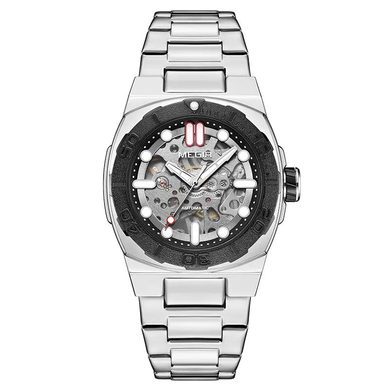 8606 Luxury Automatic Men’s Watch – Stainless Steel & Waterproof