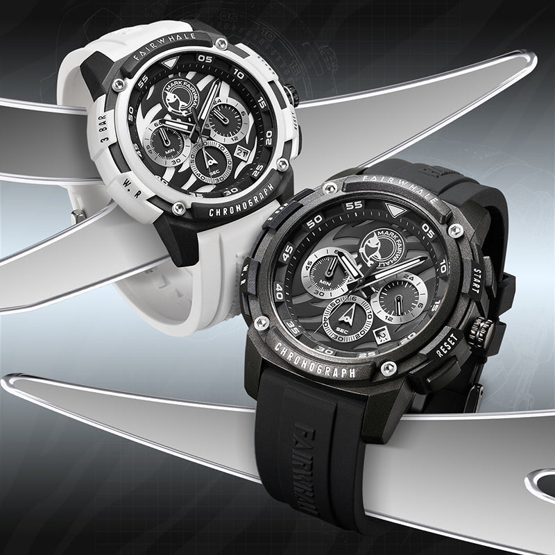 New Luxury Chronograph Rubber Strap Waterproof Watch - Zavion Watches Store