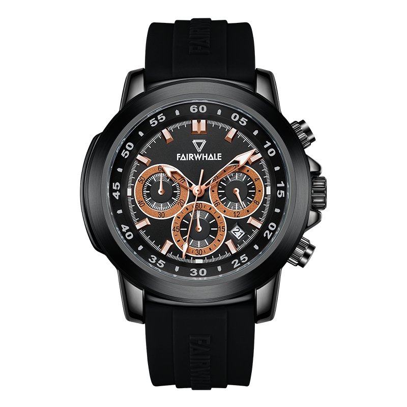 New Luxury Design Multi-Hand Chronograph With Silicon Straps Waterproof Watch - Zavion Watches Store