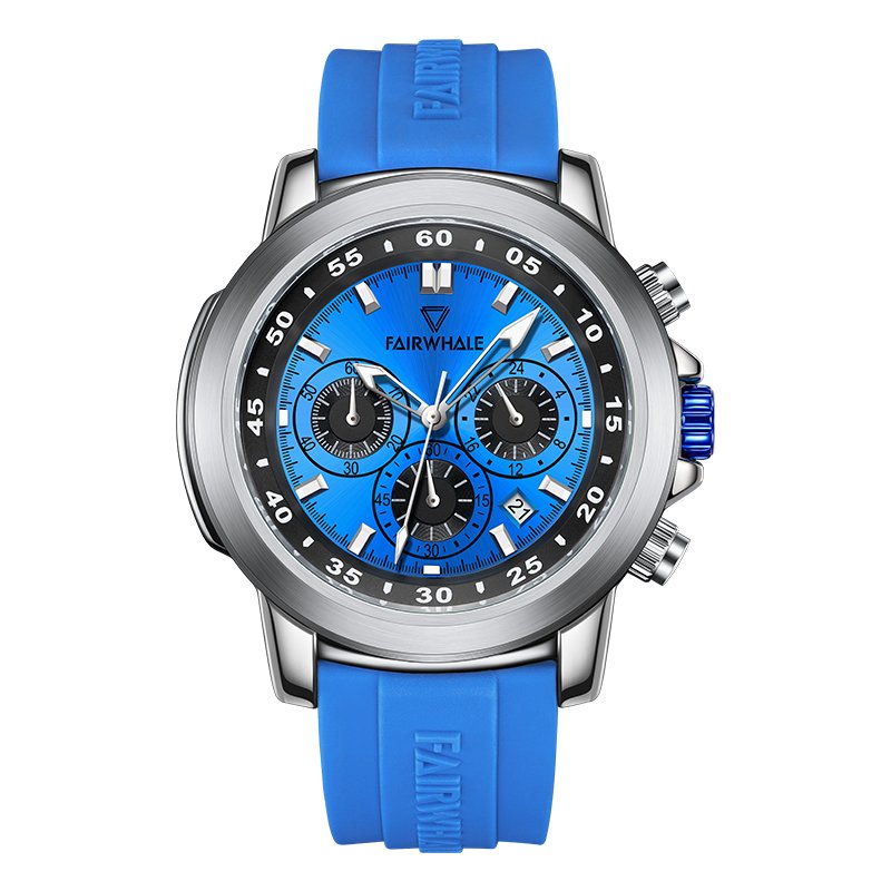 New Luxury Design Multi-Hand Chronograph With Silicon Straps Waterproof Watch - Zavion Watches Store