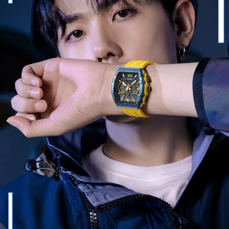 New Luxury Multi-Hand Chronograph Rubber Strap Waterproof Watch - Zavion Watches Store